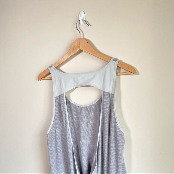 Lululemon Next  to Nothing Tank Breathable Open Back Burnout Grey Size 6 - Picture 5 of 7